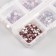 Decor for creativity Glass "Rhinestones. Dark pink" d = 2-4.8 mm nr 1188 pcs 6x8x1.5 cm