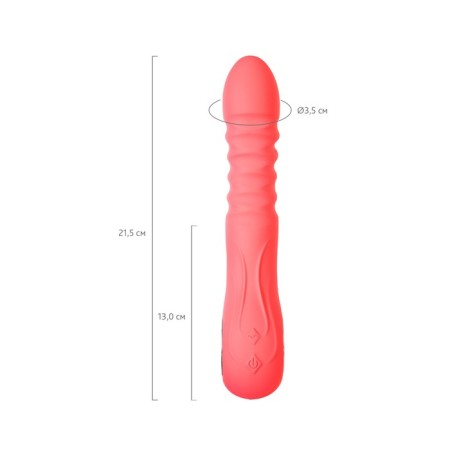 Stimulator with the up & Down Flovetta Flox, 21.5 cm, silicone, coral color-8