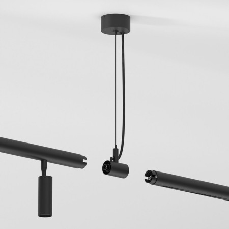 Set of suspension with ELEKTROSTANDARD, MODULE SYSTEM, 65x65x2000 mm, black color-2