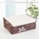 A set of organizers for storing linen with a leaf lid, 3 pcs, 32 × 24 × 12 cm, brown color