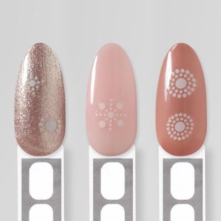 Nail stickers "Patterns", voluminous, white color-2
