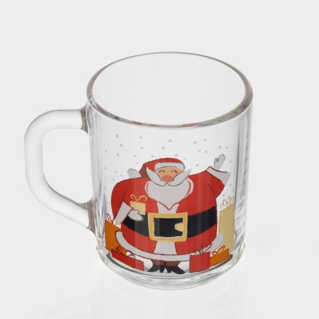 New Year's glass tea mug "Happy New Year", 200 ml, mix-1