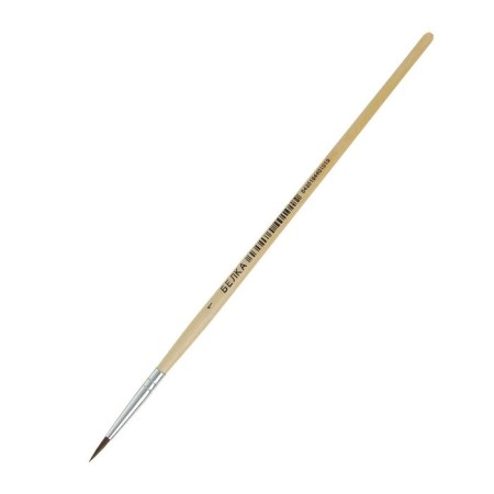 Round brush, squirrel, No. 1, wood handle-2