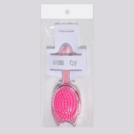 Comb - shaker, 16 (± 1) × 6 cm, pink color-6