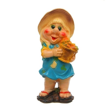 Garden figure "Dwarf with a basket" Small 16x15x39cm-10