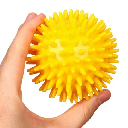 Massage ball Ø8 cm, yellow color, crumb I-6