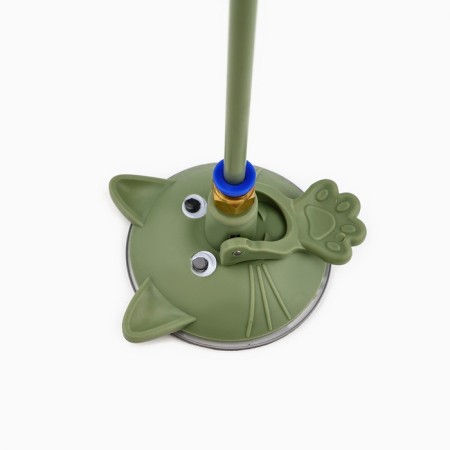Toy tearing for cats on a suction cup with a pen "Kitik", Green, 94 cm-3