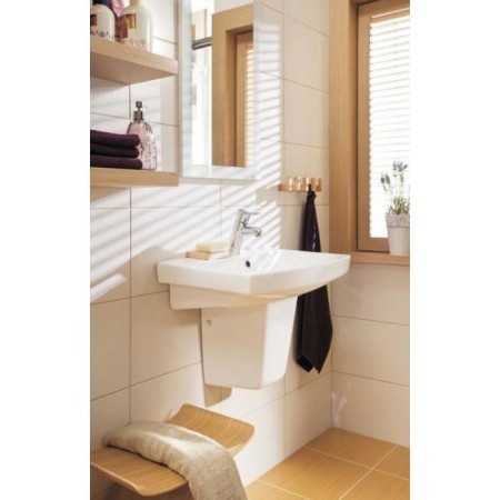 Sink "Carina" white 60 cm, with 1 central hole-3