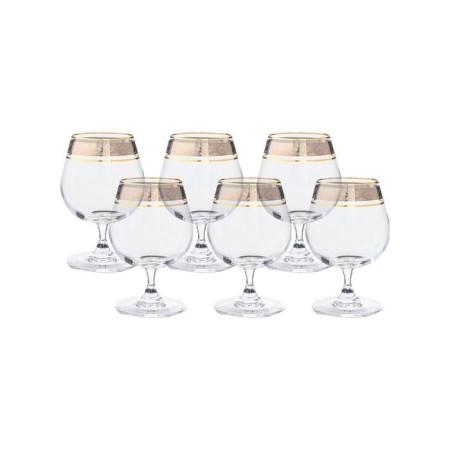 Set of glasses for brandy Sylvia, Panto Platinum decor, 400 ml X 6 pcs.-1