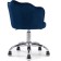 Computer chair BUD Metal/velor, chrome/blue 56x54x70 cm