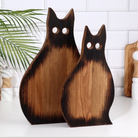 A set of cutting boards from an oak "cat" 2 pcs