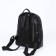 Women's backpack made of artificial leather with lightning, 3 pockets, black color