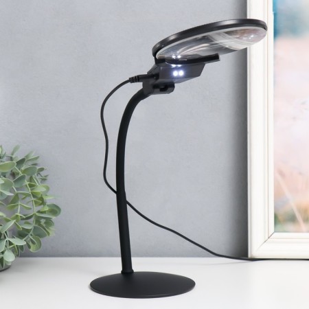 Lamp-lupa x3 x4.5 for LED creativity from 3LR1130 lenses d = 2.1 and 11 cm black-2