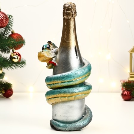 The piggy bank "Snake with champagne" 35x16x16cm-1