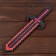 Set of wooden souvenirs "ruby weapon" shield, sword