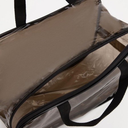 Lightning cosmetic bag, brown color-3
