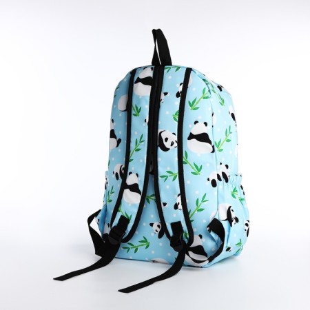 School backpack on lightning, 3 outer pockets, blue color-3