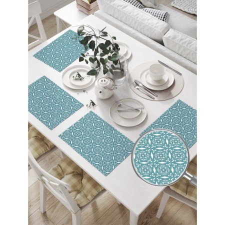 A set of napkins for setting the table “Circle of circles”, rectangular, size 32x46 cm, 4 pcs-1