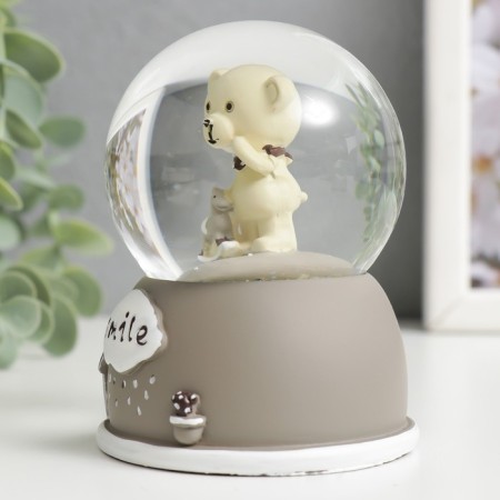 Souvenir Polystone Water Ball Light "Bear with a scarf on the neck" mix d = 6.5 cm 9x7x7 cm-6