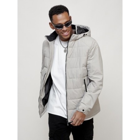 Male spring jacket, size 56, light gray color-9