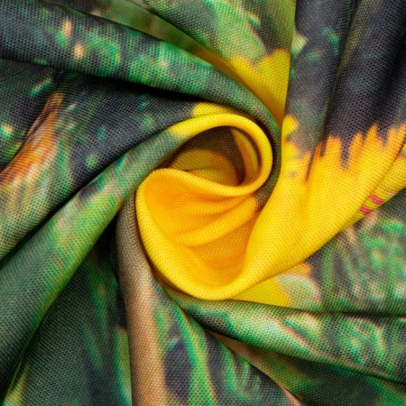 Set of curtains yellow dandelions 147x267 +/- 3cm 2pcs, Gabardin, p/e-3