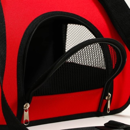 Bag - Animal carrying, 2 entrance, 31 x 20.5 x 23 cm, red-6