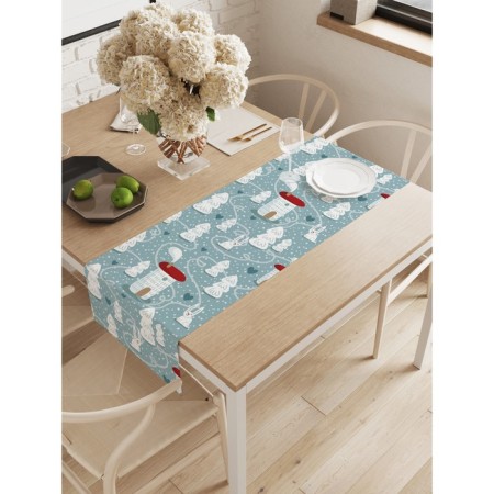 The path on the table "Snow settlement", Oxford, size 40x145 cm