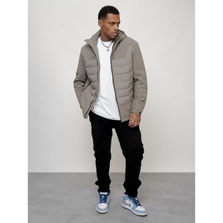 Men's spring jacket, size 56, gray color-9