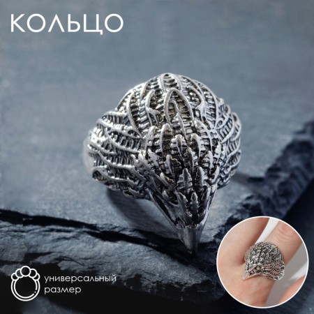 Ring "Right" Falcon, color black silver, dimensionless