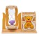 Sanding clock "Bear", souvenir, with a pencil, 13.5 x 13.5 x 10 cm, purple