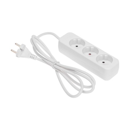 Extension cord Standard 3 Nests, 1.5m, 2x1.0mm², b/s, white rexant-1