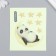 The plastic sticker glows in the darkness for the Panda switch for a month 10x12 cm