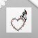 Black-red tattoo on the body "Thorny Heart" 6x6 cm