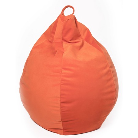 Mear-bag “Pear” is small, diameter 70 cm, height 90 cm, orange color, velor-2