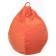 Mear-bag “Pear” is small, diameter 70 cm, height 90 cm, orange color, velor