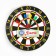 Darts, d-43 cm, thickness 3 cm, 6 darts, dart 14 x 2 cm