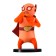 Set of Gang Beasts figures, with a red hero in a cloak, 5 pcs
