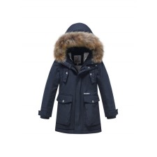 Winter park for a boy, height 128 cm, dark blue color