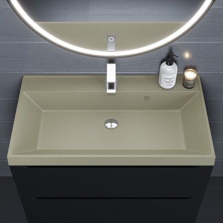 Sink uperwood Classic Quartz 80 cm, quartz, beige matte, dessert-3