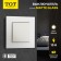 Silent Matt Matte Glass, 10 a, 1 cl., Hidden, glass, white