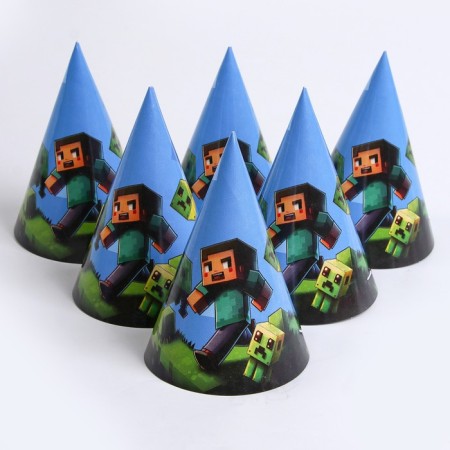 Paper Pixel cap, 6 pcs in a set-2