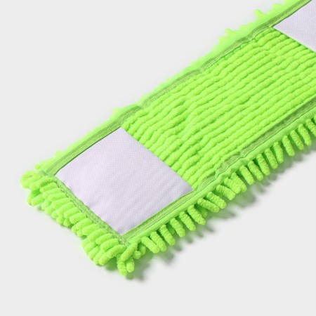 Nozzle for a flat mop of the share, 43 × 13 cm, microfiber booklies, green color-4