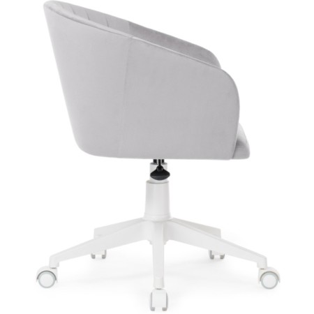 Computer chair thibault plastic/velor, white/gray 60x60x81 cm-2