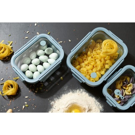 Container for baking, storage and carrying of products in the Smart Solutions cover, Blue color, 1050 ml-26
