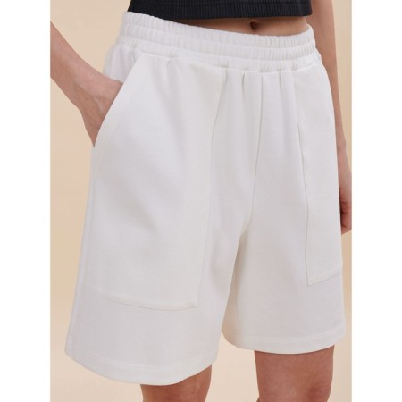Women's shorts, size m, white color-1