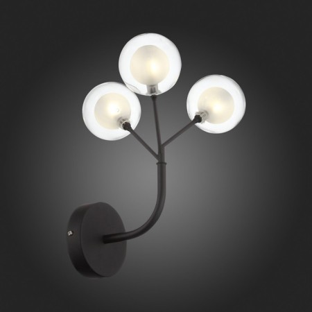 Sconces st. SL376.401.03. Demele. 3x2 W, G4 LED, 15x20 cm, black color-4