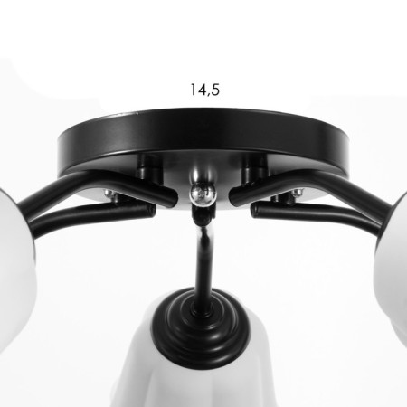 Causte "Online" (Flower) 5x15W E27 Model: BR 00241 Black/White-3