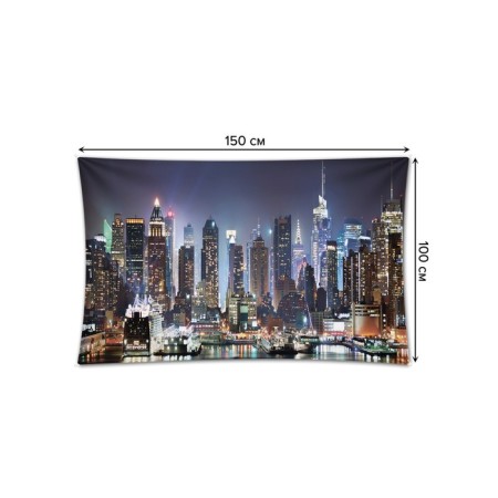 Decorative panel with photo printing "City of modernity", horizontal, size 100x150 cm-1