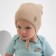 Children's hat minku, rr 44-46, beige color