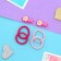 Hair set "Baby" (4 elastic bands, 2 clamps 3.5 cm) chamomile, pink